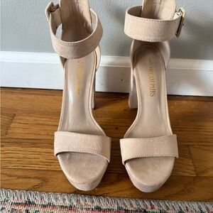Dream Pairs Nude Heeled Sandals